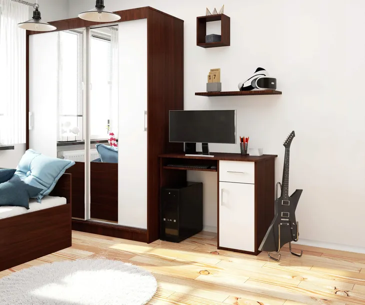 biurko-komputerowe-male-wenge-do-pokoju-biura-3-polki-szuflada-biala-90-cm-marka-akord