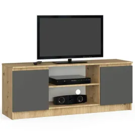 szafka-rtv-140-cm-stojaca-tv-komoda-6-polek-2-drzwi-artisan-grafit-szary