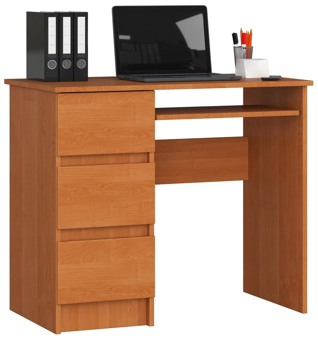 biurko-komputerowe-proste-olcha-3-szuflady-90-cm