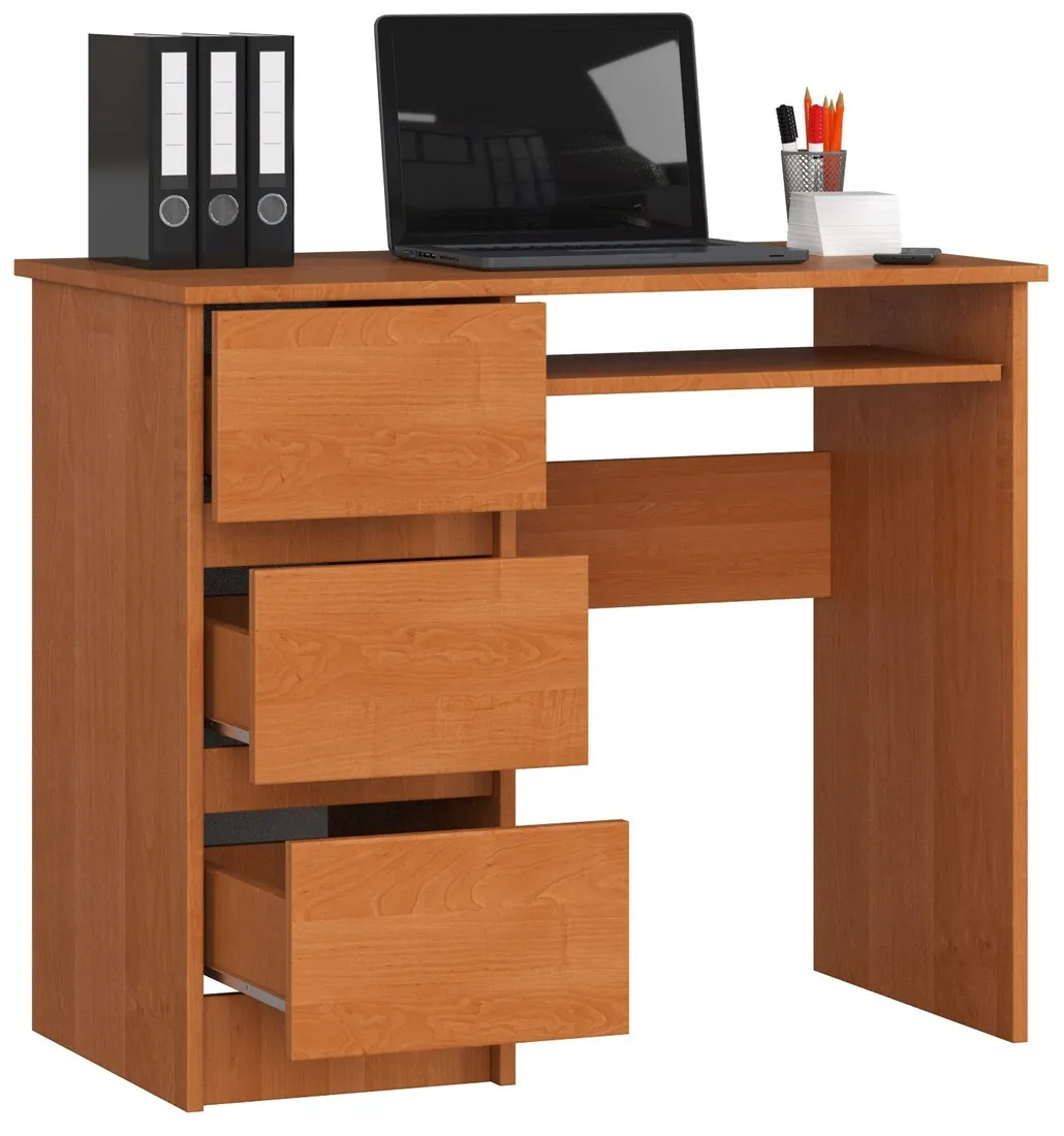 biurko-komputerowe-proste-olcha-3-szuflady-90-cm