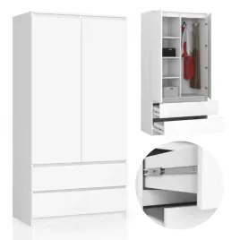 szafa-dwudrzwiowa-90-cm-sypialnia-2-drzwi-2-szuflady-4-polki-pojemna-biala