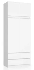 szafa-z-nadstawka-dwudrzwiowa-90-cm-2-szuflady-duza-pojemna-garderoba-biala