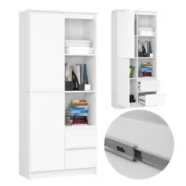 regal-stojacy-r11-80-cm-biurowy-1-drzwi-2-szuflady-7-polek-ksiazki-bialy