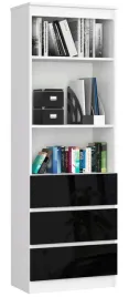 regal-stojacy-60-cm-do-biura-3-szuflady-3-polki-waski-bialy-czarny-polysk