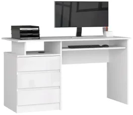 biurko-wolnostojace-komputerowe-clp-135-cm-3-szuflady-biale-bialy-polysk