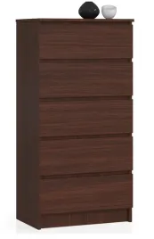 komoda-do-salonu-waska-60-cm-5-szuflad-szafka-bezuchwytowa-pojemna-wenge
