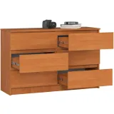 komoda-do-salonu-120-cm-6-szuflad-szafka-klasyczna-bezuchwytowa-duza-olcha-stan-nowy