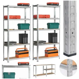 2x-regal-garazowy-magazynowy-metalowy-90x40x180-cm-pojemny-5-polek-srebrny