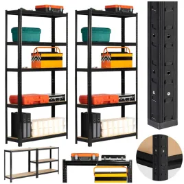 2x-regal-garazowy-magazynowy-metalowy-90x30x180-cm-pojemny-5-polek-czarny