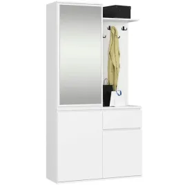 biala-szafa-do-przedpokoju-z-lustrem-entro-95-cm-garderoba-duza-wieszaki