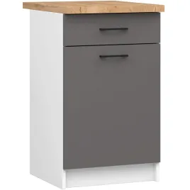 stojaca-szafka-kuchenna-1-drzwi-1-szuflada-50-cm-dolna-biala-front-szary