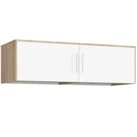 nadstawka-na-szafe-do-przedpokoju-150-cm-duza-2-drzwi-2-polki-sonoma-biala