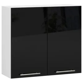 klasyczna-biala-wiszaca-szafka-do-kuchni-front-czarny-polysk-80cm-2-polki
