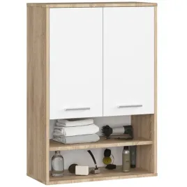 wiszaca-szafka-lazienkowa-64-cm-otwarta-duza-2-drzwi-4-polki-sonoma-biala