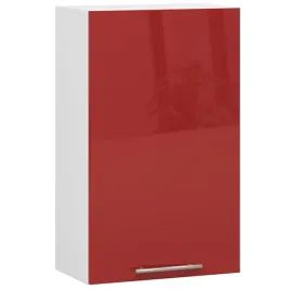 standardowa-szafka-do-kuchni-wiszaca-50cm-biala-front-czerwony-polysk-polki