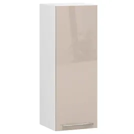 waska-szafka-do-kuchni-wiszaca-biala-front-cappuccino-polysk-30-cm-2-polki