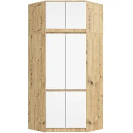 szafa-do-przedpokoju-z-nadstawka-narozna-6-drzwi-9-polek-dab-artisan-biala