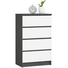 salonowa-nowoczesna-komoda-60cm-grafit-szary-biala-4-szuflady-niska-pojemna