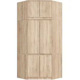 szafa-do-przedpokoju-z-nadstawka-100-cm-narozna-6-drzwi-9-polek-dab-sonoma