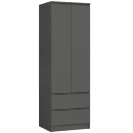 szafa-garderoba-do-sypialni-60-cm-2-drzwi-2-szuflady-drazek-grafit-szary