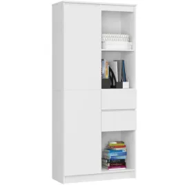 pojemny-regal-80-bialy-mat-7-polek-2-szuflady