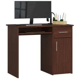 biurko-komputerowe-wenge-1-szuflada-1-drzwi-90-cm