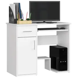 biurko-biale-komputerowe-1-szuflada-2-polki-90-cm