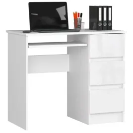 biurko-mlodziezowe-90-cm-biale-polysk-3-szuflady
