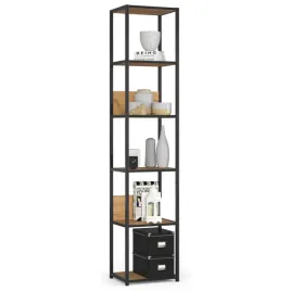 regal-do-salonu-industrialny-40-cm-metalowy-6-polek-waski-czarny-craft