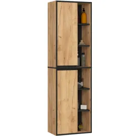 szafka-lazienkowa-wiszaca-waska-slupek-z-polkami-szafkami-regal-dab-craft