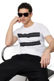 trendyol-man-meski-t-shirt-bialy-z-czarnym-nadrukiem-paski-m-5da