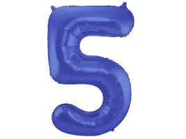 balon-matowy-cyfra-5-niebieska-piec-86cm
