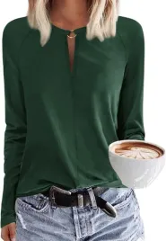 bluzka-damska-koszulka-z-dlugim-rekawem-v-neck-elegancka-ciemnozielona-s