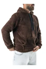 trendyol-man-bluza-meska-z-kapturem-pluszowa-brazowa-dlugi-rekaw-l-5da