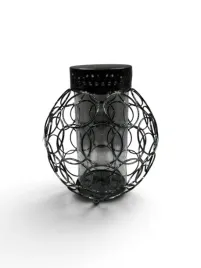 kula-kapliczka-lampion-znicz-metalowy-grafit-25cm