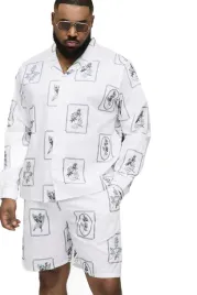 boohooman-meski-komplet-bialy-wzor-kwiaty-koszula-i-spodenki-5xl-z3a