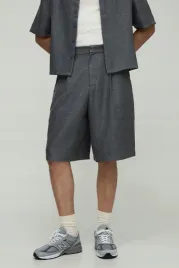 boohooman-meskie-spodenki-eleganckie-szare-do-polowy-kolana-34-z3a