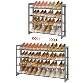 favoosty-dwupoziomowy-metalowy-regal-na-buty-wysuwany-szary-75x30-cm