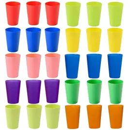 30-sztuk-kolorowe-plastikowe-kubki-wielokrotnego-uzytku-260ml-plastikowych
