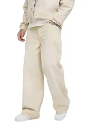 boohooman-meskie-jeansy-proste-kremowe-z-przetarciami-bawelna-34-z3a