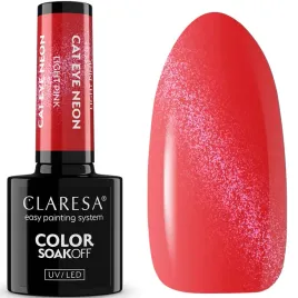 claresa-lakier-hybrydowy-neon-cat-eye-light-pink-5ml-neonowy-koral-cat-eye