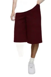 boohooman-meskie-spodenki-bordowe-z-czarnym-wzorem-do-polowy-lydki-28-z3a