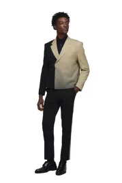 boohooman-meski-dwurzedowy-garnitur-slim-bezowo-czarny-z-paskiem-38-z3a