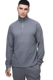 boohooman-bluza-meska-dlugi-rekaw-stojka-melanz-szara-plus-size-z3a
