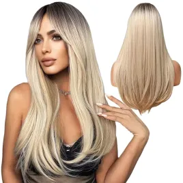 dlugie-blond-ombre-wlosy-peruka-damska-proste-z-grzywka-syntetyczne-63-cm