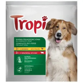 tropi-pelnoporcjowa-karma-dla-psa-saszetki-z-wolowina-i-drobiem-100g-x4