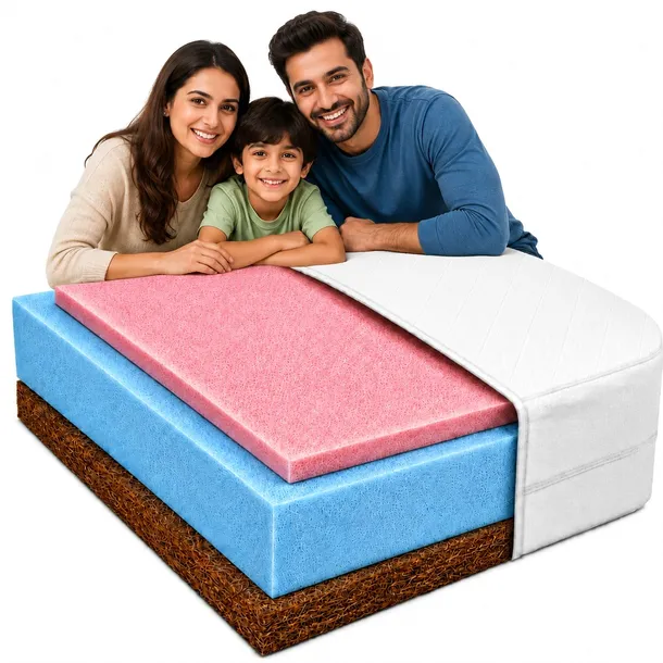 MATERAC DLA DZIECKA 90X200 KOKOS HR ANTYALERGICZNY DWUSTRONNY PIANKA H2 H3