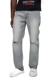 boohooman-szare-jeansy-meskie-proste-z-dziurami-na-kolanach-30-z3a