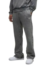 boohooman-szare-spodnie-dresowe-meskie-z-cwiekami-i-haftem-xs-z3a