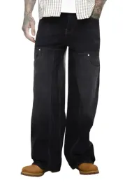 boohooman-meskie-jeansy-proste-z-kontrastowymi-naszywkami-czarne-36-z3a
